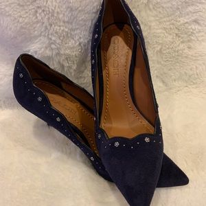 NWOT Navy Coach Pumps.  Let my pain be YOUR GAIN!